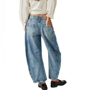 Free People We The Free Lucky You Barrel Jeans
